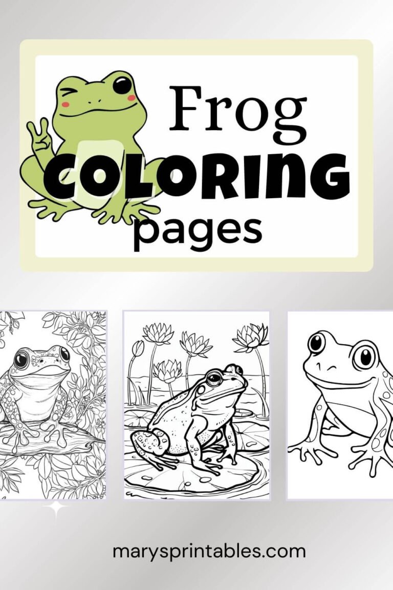 Printable Frog Coloring Pages for Free &ndash; Cute and Fun Designs for Kids to Enjoy