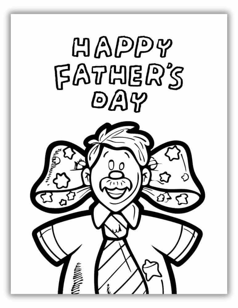 Funny Father's Day coloring sheets free