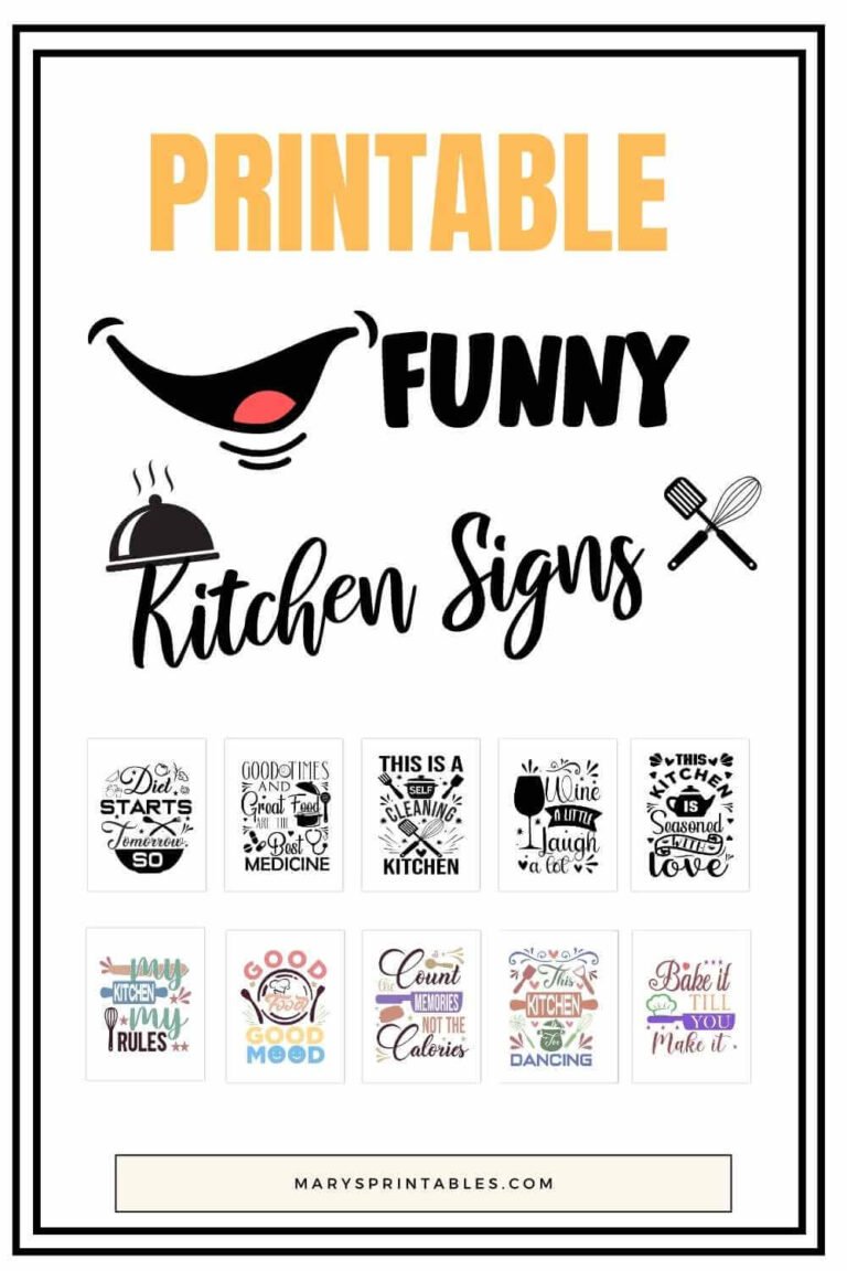 Printable Funny Kitchen Signs for Free: Add Humor to Your Cooking Space