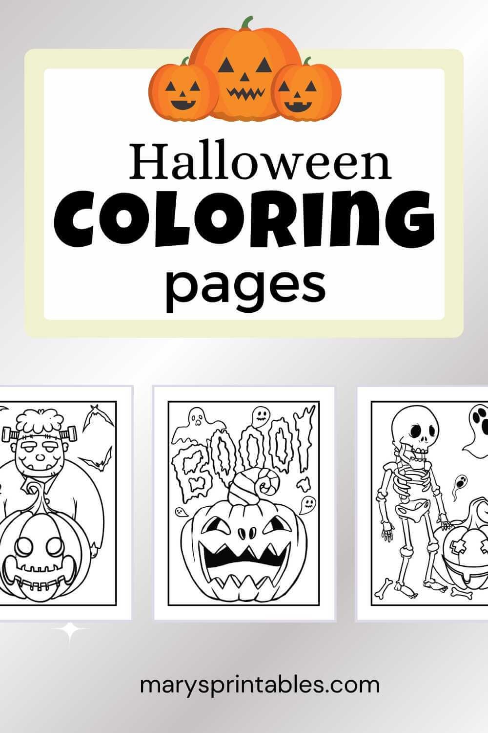 Free Collection of Halloween Coloring Pages Instant Download