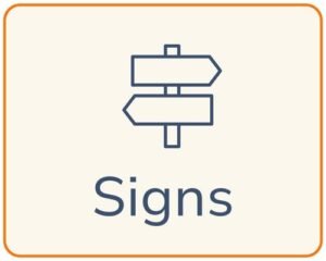 Printable signs for home, events, and everyday use