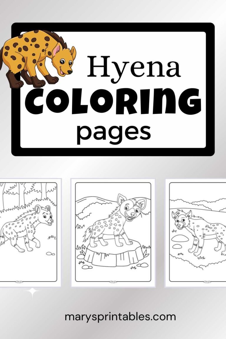 Free Printable Hyena Coloring Pages for Kids – Download at No Cost