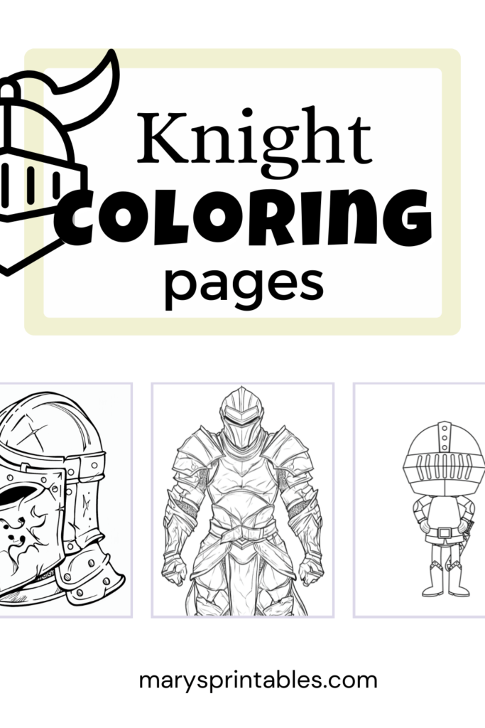 Knight Coloring Page Featured Image
