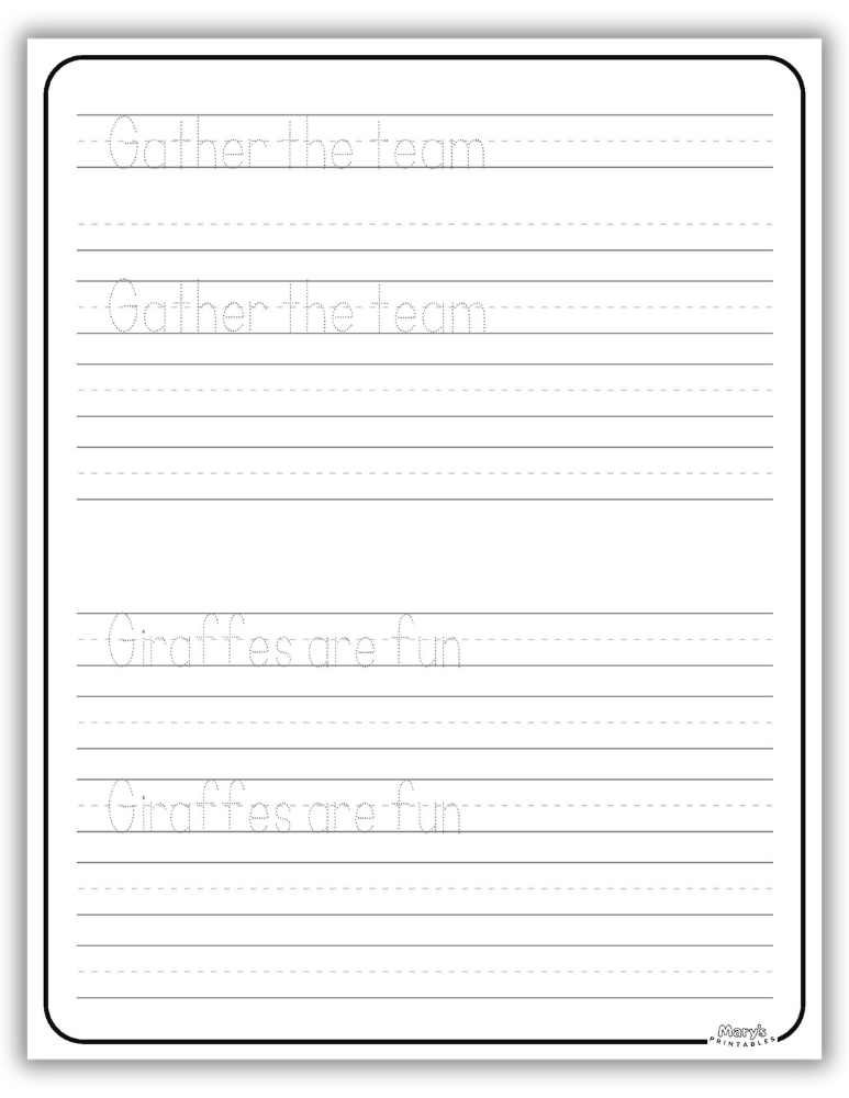 Printable Letter G Worksheet Tracing Sentences