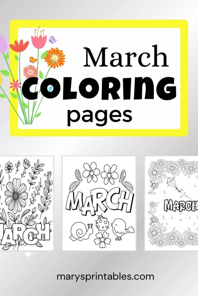 March Coloring Pages Featured Image