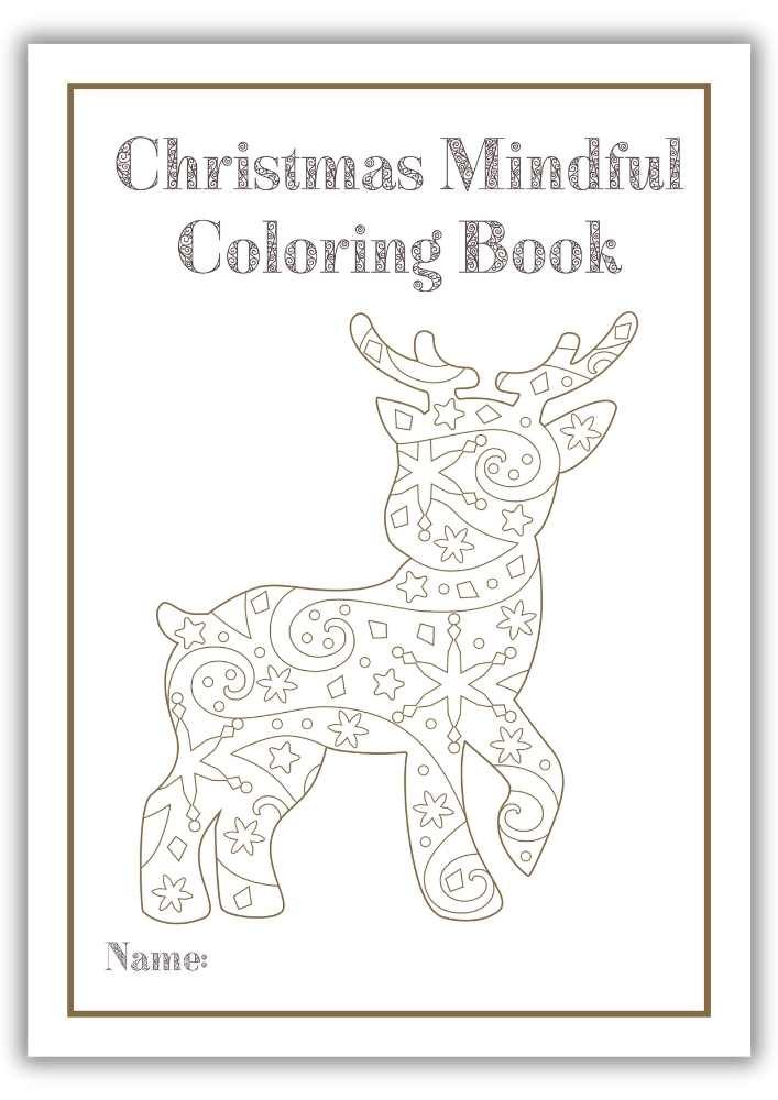 Download Mandala Christmas Coloring Page Cute Reinderr