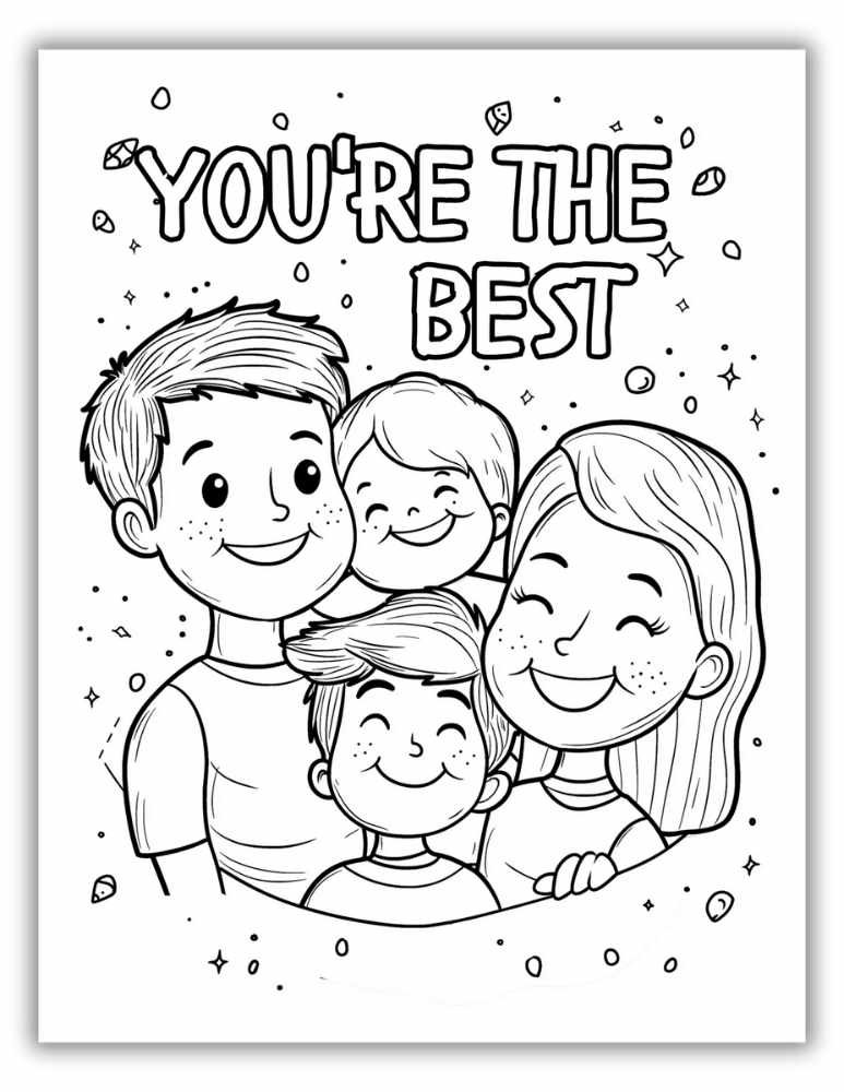 Free PDF of Mother's Day Coloring Page - You're the Best