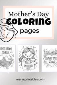 Mother's Day Coloring Pages Free PDF Download Featured Image