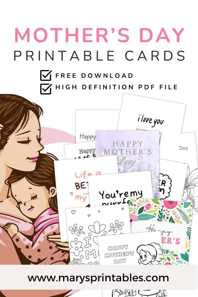 Printable Mother’s Day Cards: Show Your Love with a Thoughtful DIY Card