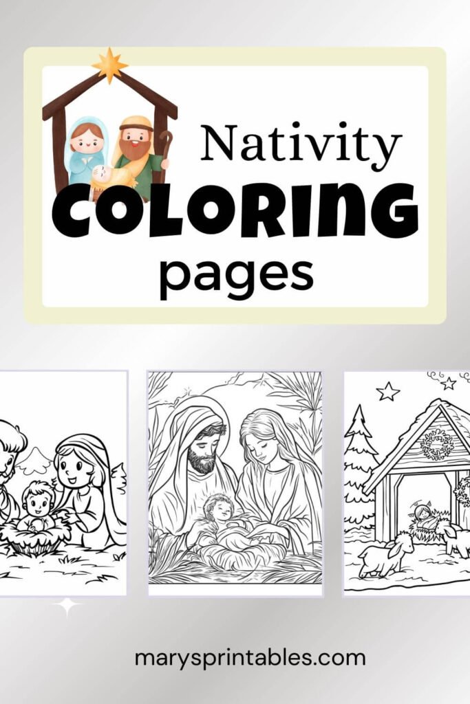 nativity coloring pages featured image free printable collection