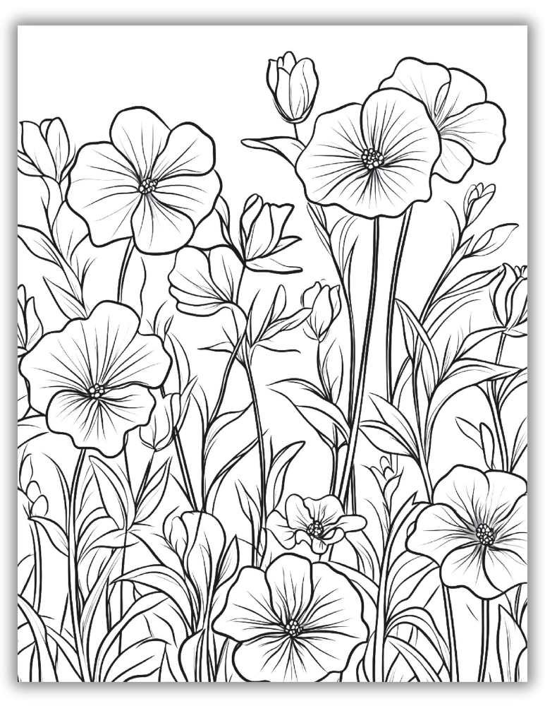 Printable plant coloring page for kids