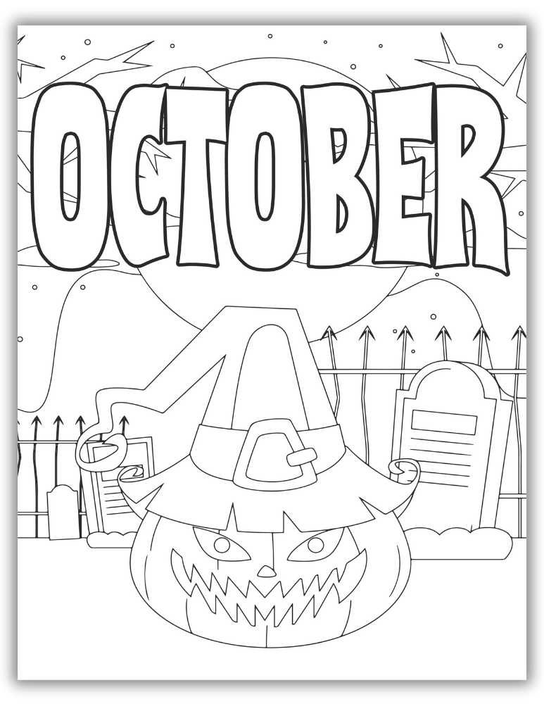 Creepy pumpkin with bat wings flying against a full moon – free printable PDF Halloween coloring page with eerie vibes.