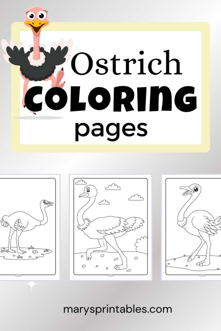 Fun & Free Printable Ostrich Coloring Pages for Kids