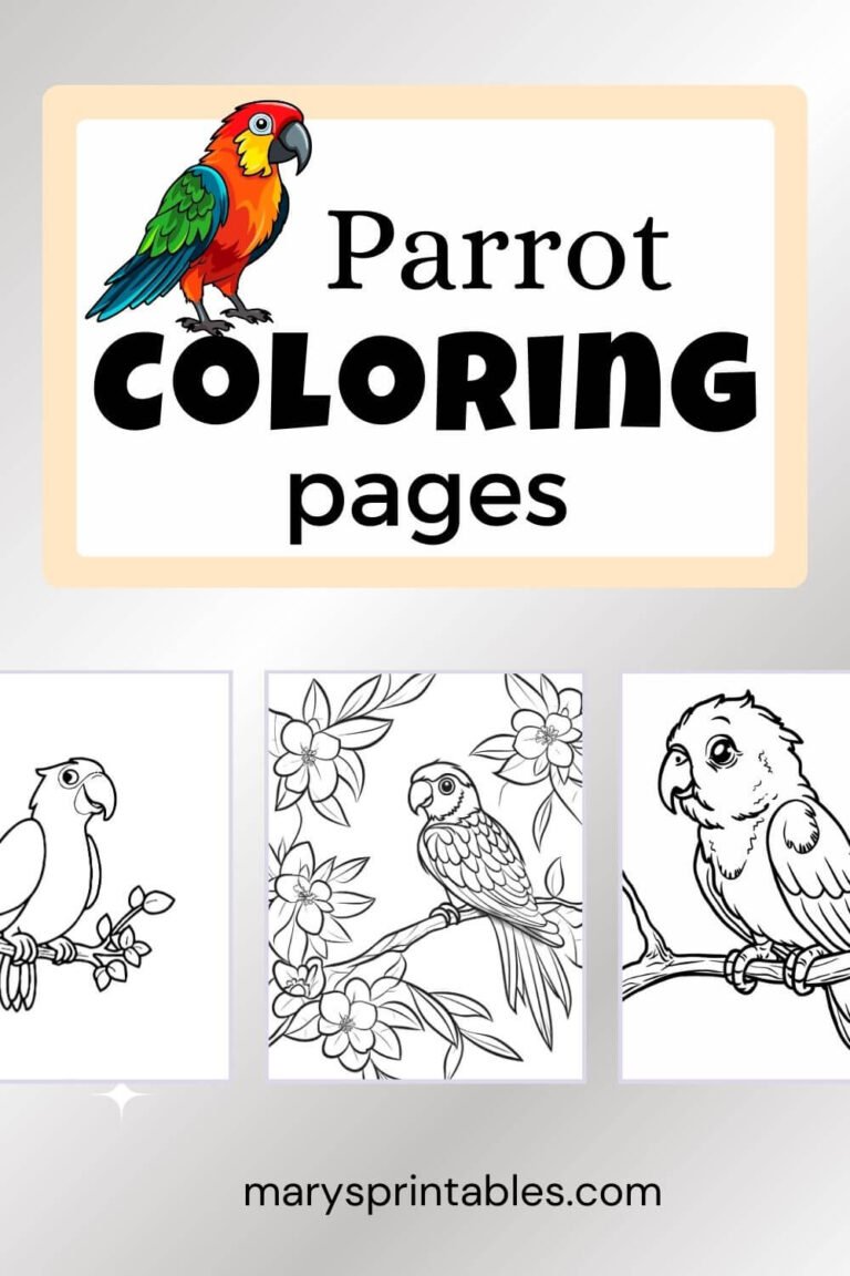 Tropical Parrot Coloring Pages – Free Printable Fun