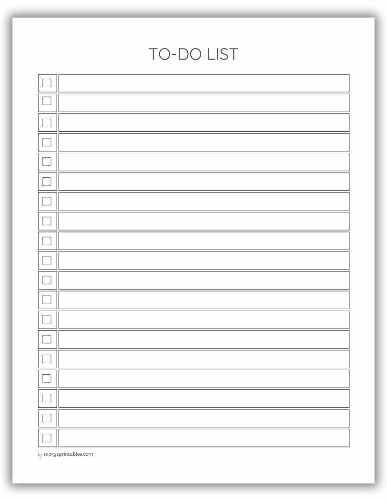 Printable to-do list page for ADHD planner and daily tasks