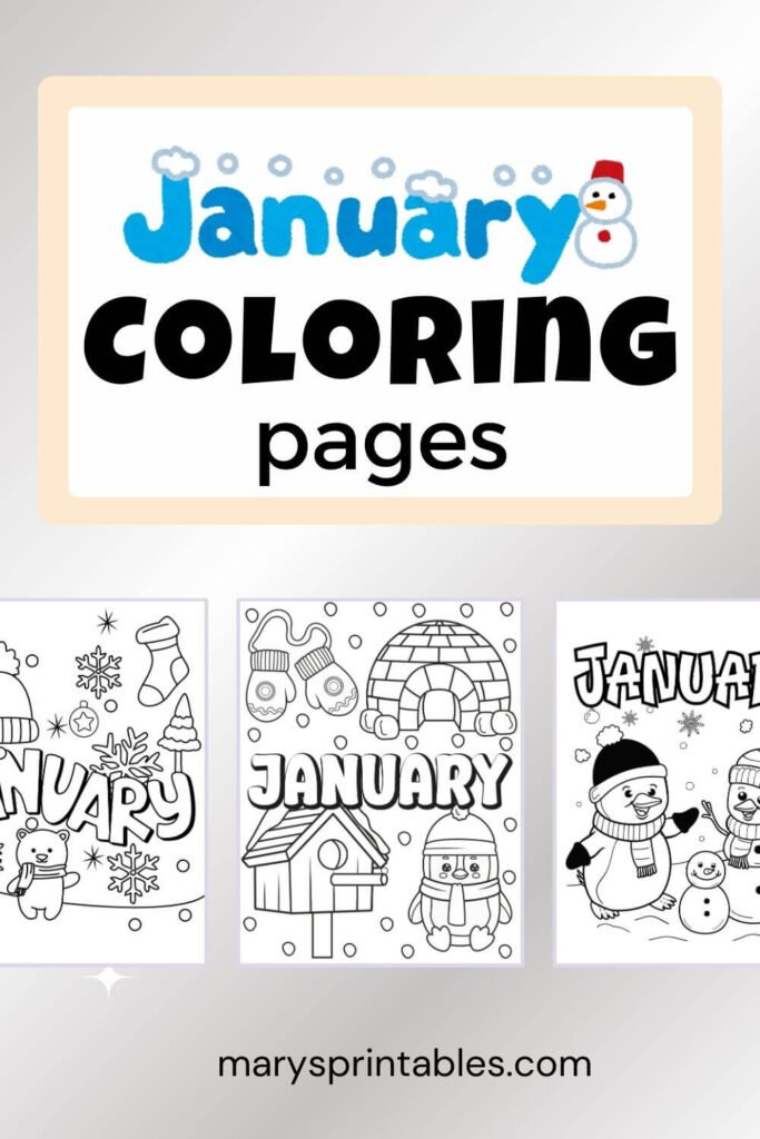 Preview Image of January Coloring Pages Collection