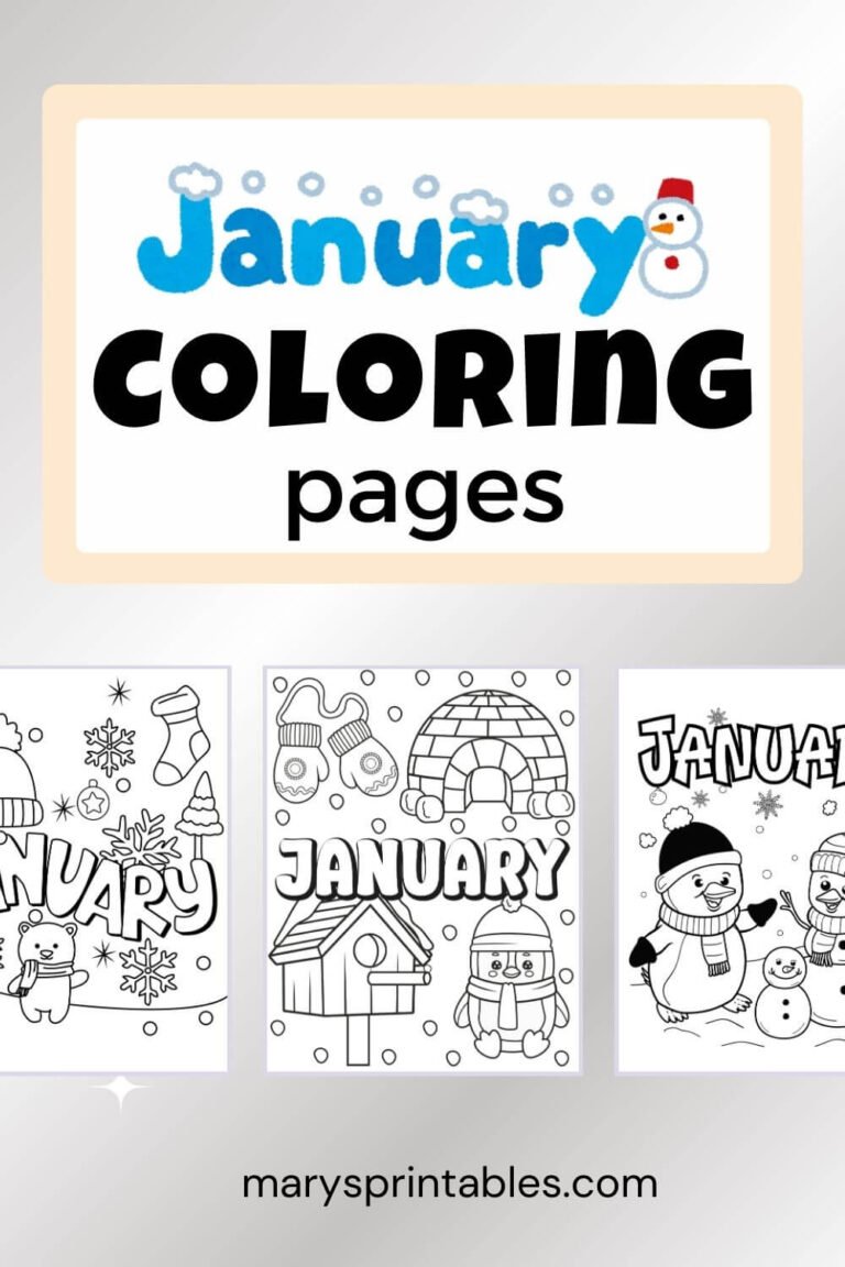 January Coloring Pages for Free: Fun and Creative Winter-Themed Printables