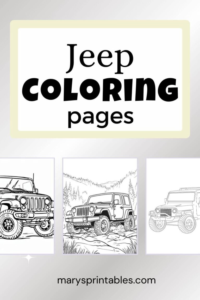 Jeep Coloring Page for Free – Gear Up for Coloring Fun