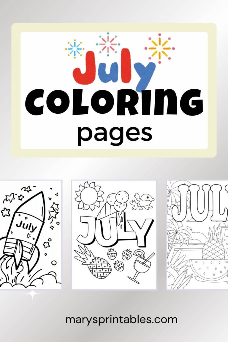 July Coloring Pages: Fun, Free, and Perfect for Summer Creativity