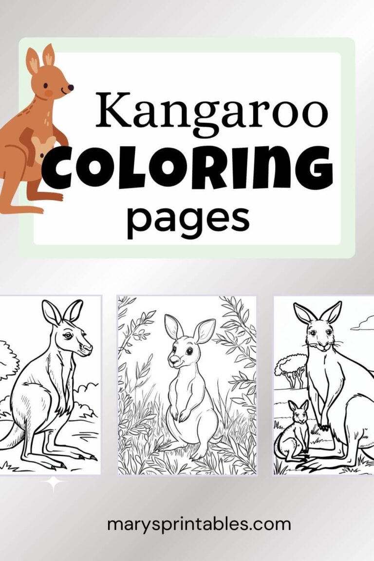 Kangaroo Coloring Page – Fun and Free Printables for All Ages!