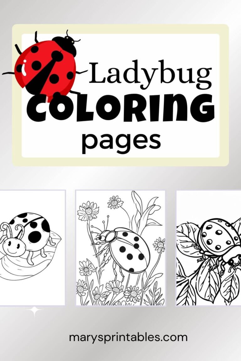 Printable Ladybug Coloring Pages: Easy and Fun for Preschoolers
