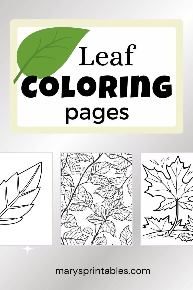 Leaf Coloring Page: Simple and Sweet Designs for Little Artists