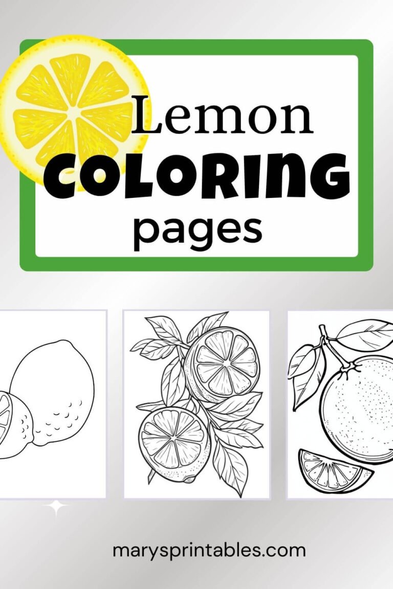Lemon Coloring Pages: From Simple Outlines to Detailed Citrus Art