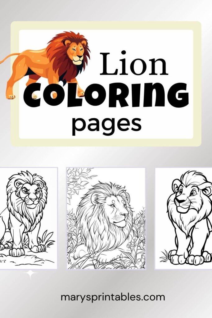 Preview Image of Lion Coloring Pages Collection