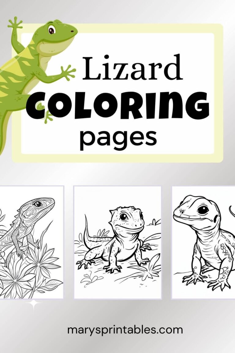 Printable Lizard Coloring Pages: A Fun Way to Explore Creativity