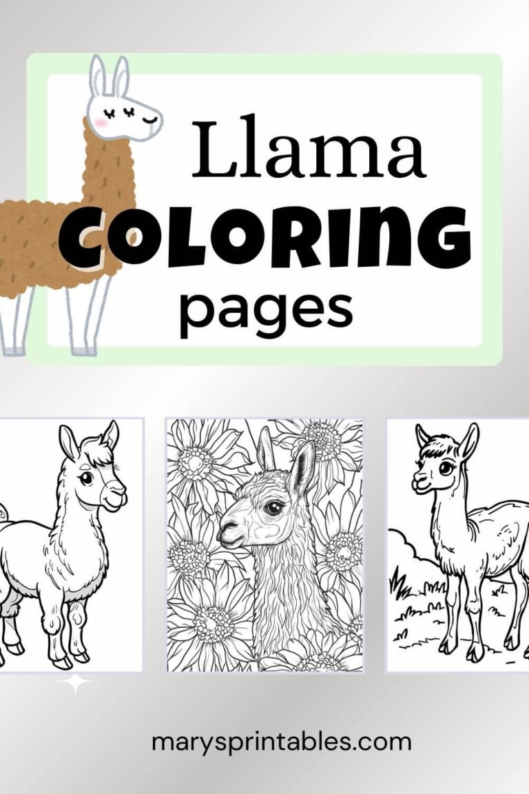 Llama Coloring Page: Free Fun for Everyone