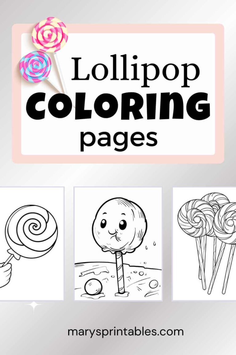 Lollipop Coloring Page: Free Printable for Sweet Coloring Fun
