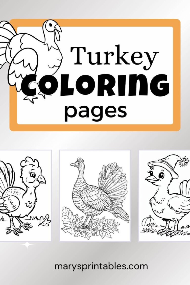 Celebrate Fall with Free Printable Turkey Coloring Pages