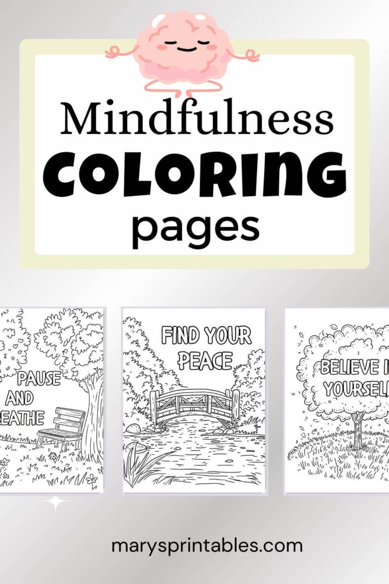 Mindfulness Coloring Pages – Free Printables to Help You Relax and Refocus