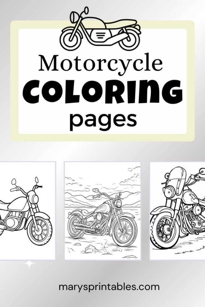 Featured Image of preview of the collection motorcycle coloring pages