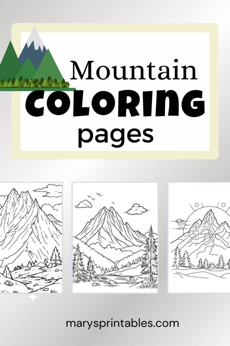Mountain Coloring Page: Unlock the Beauty of Nature on Paper