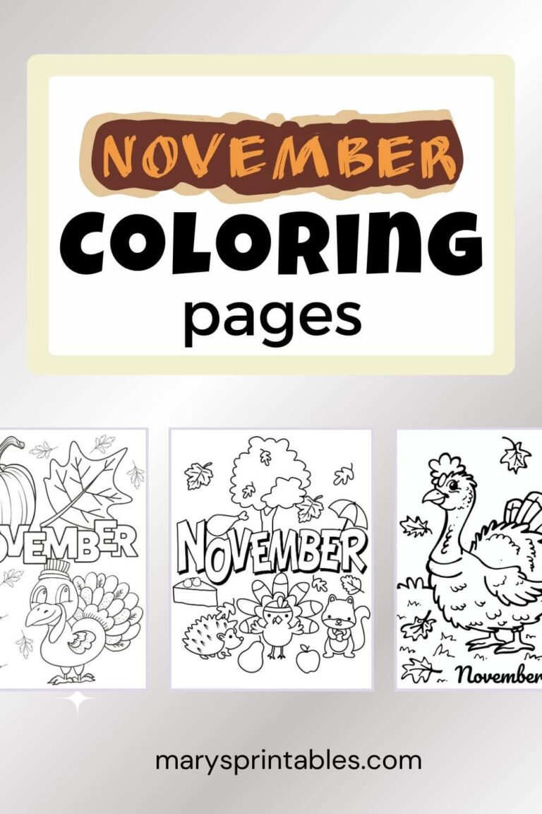 November Coloring Pages: A Perfect Way to Embrace Fall Fun