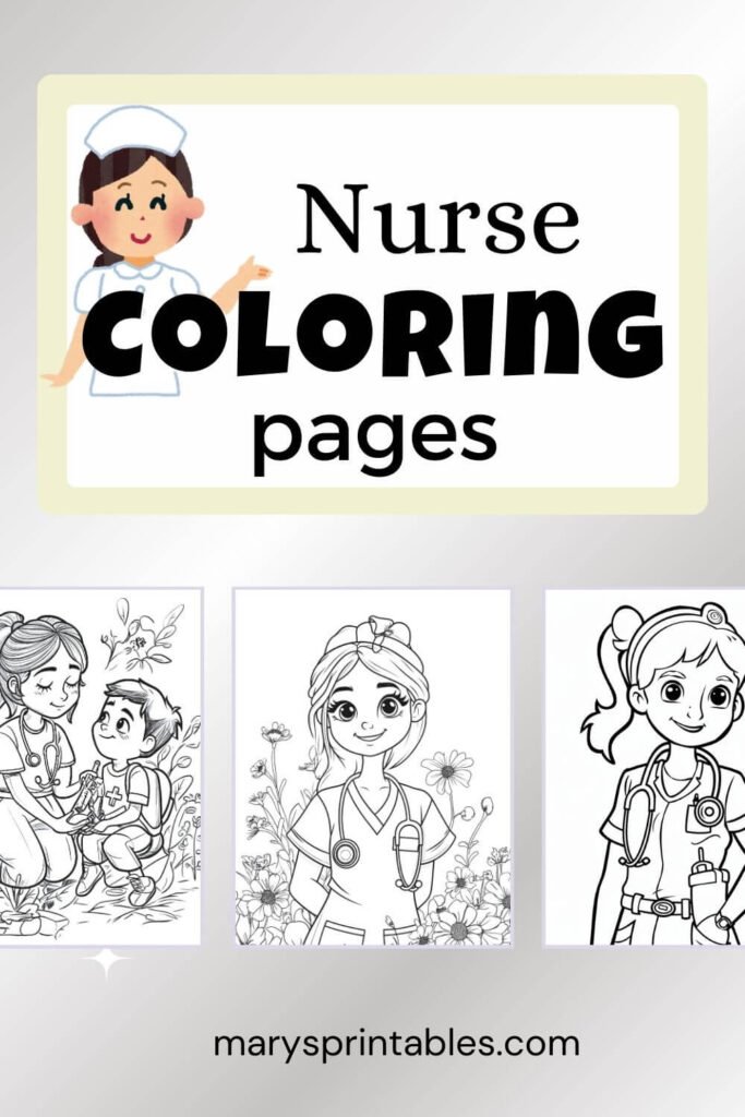 Featured Image of preview of the collection nurse coloring pages