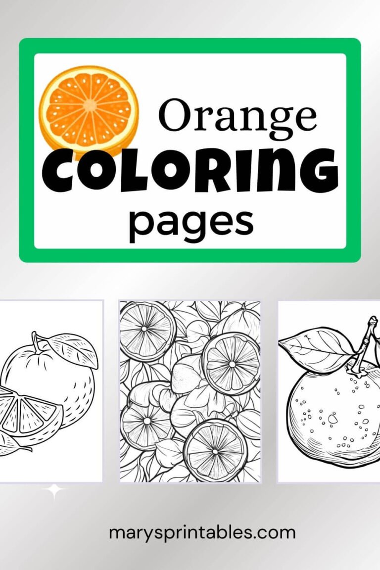 Orange Coloring Page – Free Coloring Sheet for Little Fruit Lovers