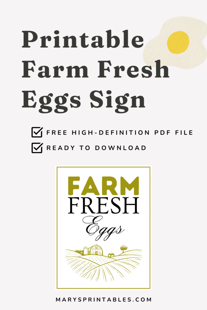 Feature Image of Printable Farm Fresh Eggs Sign