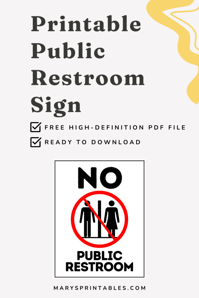 Feature Image of Printable Public Restroom Sign