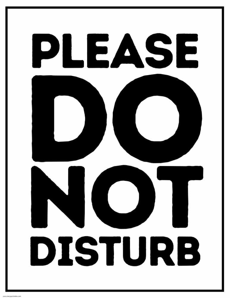 Big Bold Please Do Not Disturb Sign