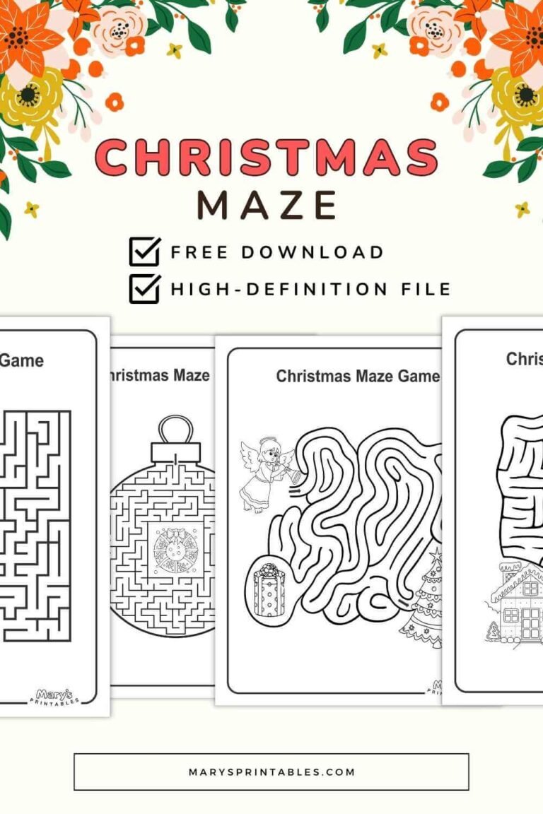 Free Printable Christmas Mazes – Cute and Fun for Holiday Cheer!