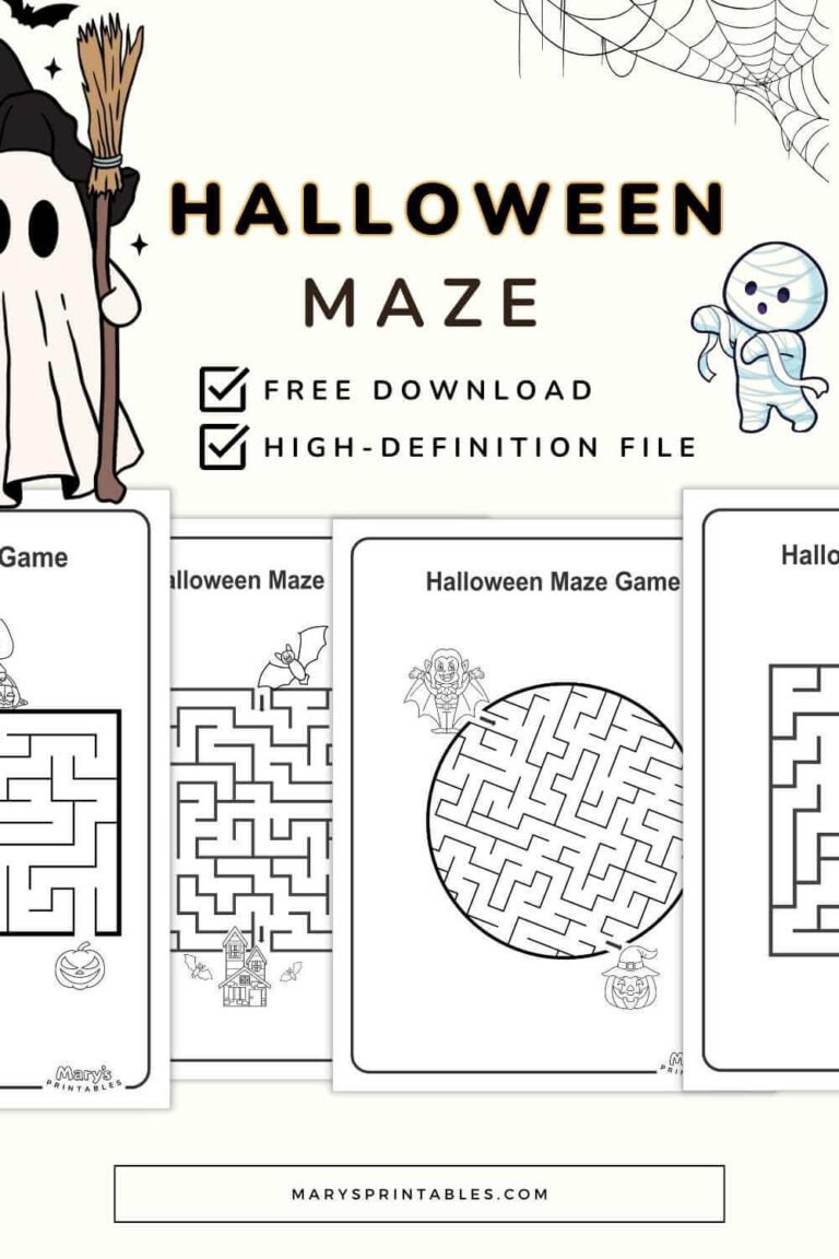 Halloween Maze Printable: Fun & Free Mazes for Kids