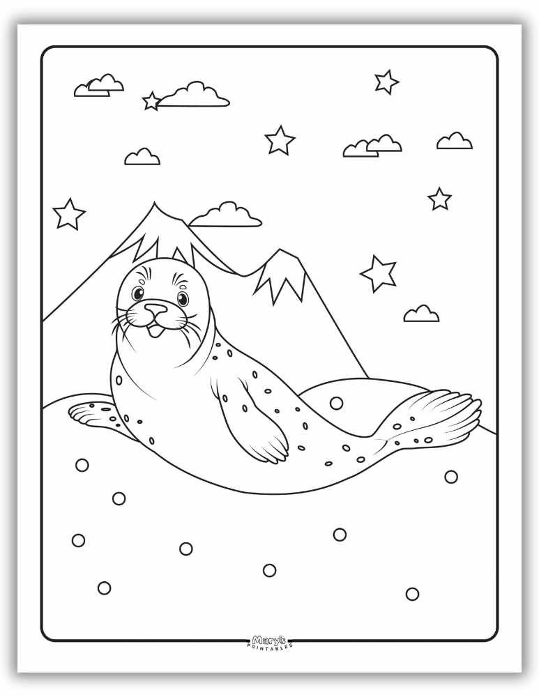 Free Seal Coloring Pages Perfect for Kids
