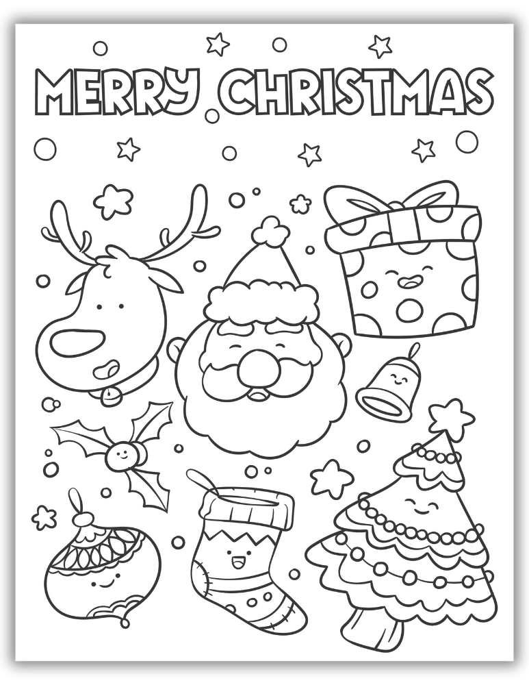 Printable Christmas Coloring Page –