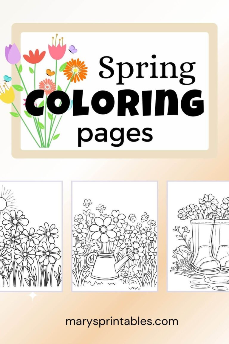 Spring Printable Coloring Pages to Brighten Up Your Season – Free Download