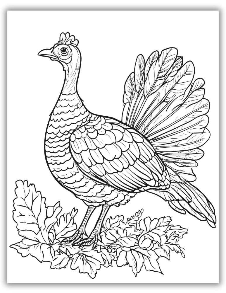 Free Turkey Coloring Page Printable